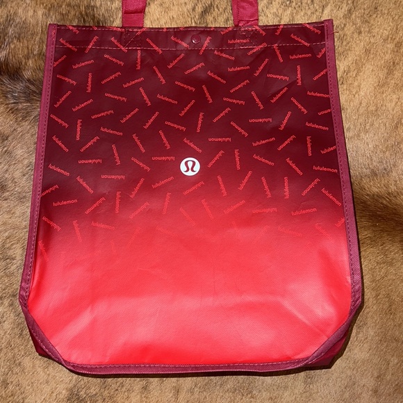 Lululemon Reusable Tote Bag Large Holiday Edition Red - Picture 2 of 2